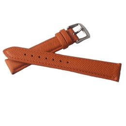 Bracelet de montre en cuir véritable grain de lézard orange bracelet de montre accessoires de style de mode 14mm 16mm 18mm pour montre-bracelet ladys replacemen306Q