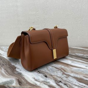 Lederen vrouwen tas clutch handtas brede schouderriem klassieke roterende slot crossbody tassen modeontwerpers vrouwelijke handtassen