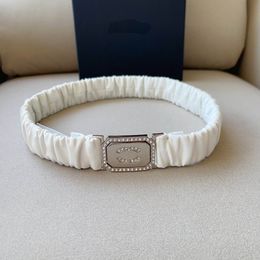 Ceinture de créateur en cuir véritable pour femmes, force élastique pour femmes, ceinture de haute qualité, boucle en diamants, largeur 3.0CM, à la mode, polyvalente avec boîte