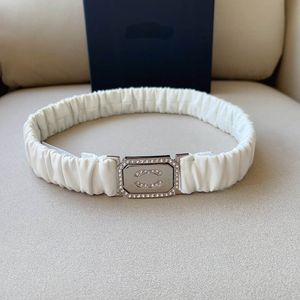 Echt leer dames designer riem Mode elastische kracht voor dames tailleband Hoogwaardige diamanten gesp Breedte 3,0 cm Modieus Veelzijdig met doos