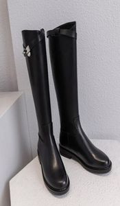 Véritable en cuir Femmes d'équitation Boots Knee High Boot Cowskin Winter Shoes Big Size Boots Knight ZY5978619985