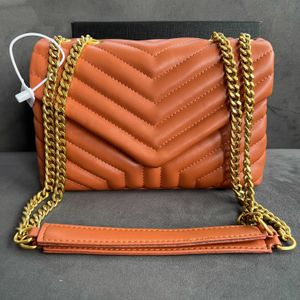 Groothandel echt lederen crossbody zwarte tas heren portemonnee en handtas klassieke flap clutch designer tassen luxe tote gouden ketting pochette gewatteerde schoudertassen