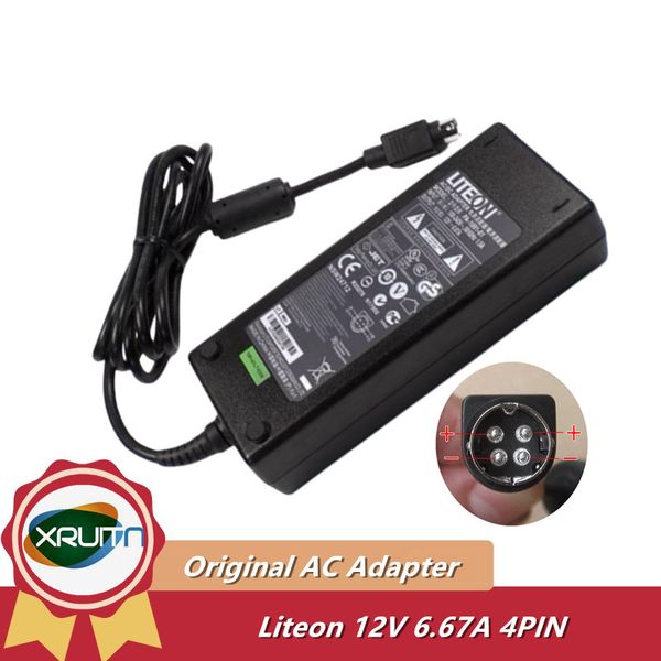 Genuine Liteon PA-1081-11 0219B1280 12V 6.67 Adaptador de fuente de alimentación de CA A80W para ELO E359019 EA10953A-58 PW201 LCD Monitor Cargador