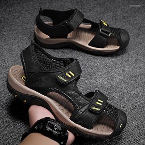 Genuine Men's 1873 Sandals Brand de cuero Classic Summer Male Outdoor informal Ligera de sandalia Ligera de moda Big tamaño