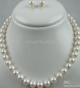 Véritable 18 pouces naturelles Natural 8 mm Collier de perle blanc oreille011544848