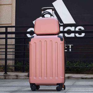 Echte nieuwe upgrade ABS Bagage inch Suitcase Universal Wheel Trolley Box Wachtwoord unisex J220707