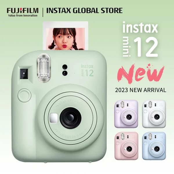 Véritable appareil photo instantané Fujifilm Instax Mini 12 original avec arrivée de papier Po 240106