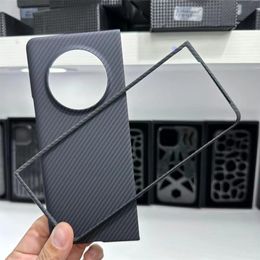 Echte echte koolstofvezel Aramid Slim Case voor Tecno Phantom v Fold Matte Armor Cover