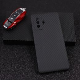 Funda delgada genuina de fibra de carbono Real para Redmi K50 Gaming cubierta de armadura mate ultrafina