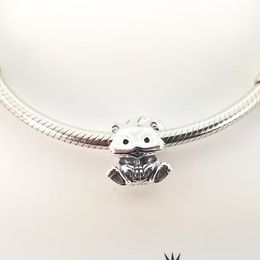 Breloque en forme d'écureuil en argent sterling S925, véritable, mignon, adapté à l'ajustement de perles, bracelet, bijoux, bijou à la mode, 799105C01