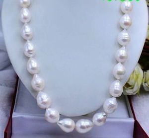 Collar de perlas BARROCO blanco auténtico de Southsea 11-13mm / 18 