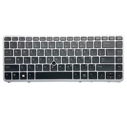 Véritable clavier américain US Backlit pour HP EliteBook 840 G1 850 G1 762751-001