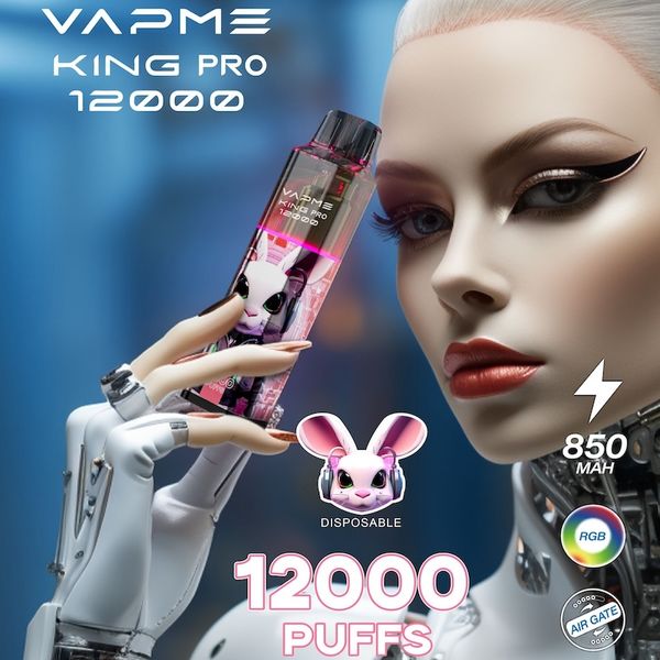 Véritable VAPME KING PRO 12000 bouffées de cigarettes électroniques jetables 650mAh Batterie 20 ml Cartouche préremplie Stick 10 Saveurs vape Ped Device 0% 2% 3% 5% 10 Saveurs vapme shisha