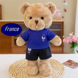 Echte Wereldbeker voetbalbeer Teddy Doll 2024 Euro pluche speelgoed fans souvenirs sportcompetities limited edition herdenkingsberen