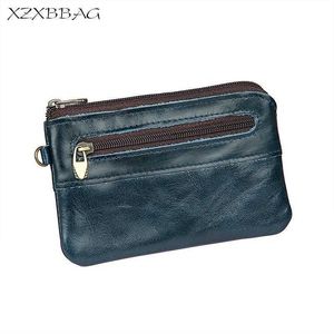 Véritable XZXBBAG pièce de monnaie en cuir de vachette sacs à main en cuir sac à main hommes décontracté petit portefeuille à fermeture éclair mâle changement sac d'argent Mini zéro XB093