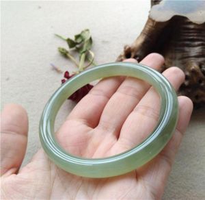 Genunine Hetian Green Jade Bracles Bracelet Jade en jadeite à la main