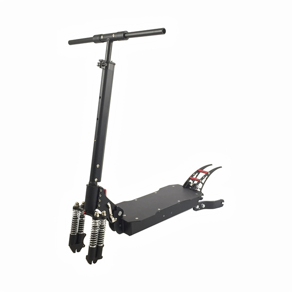 GeoFought Facile à installer Cadre de scooter électrique pliable Taille ouverte de 135 mm Pièces de corps de scooter électrique équipés d'un pneu de 10 pouces