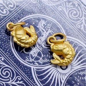 accessoires de géomancie accessoires en or mat, koi, bracelet de poisson annuel, collier, bijoux de bricolage, pendentif, matériau d'épingle