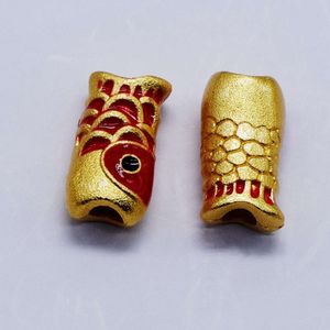 accesorios de accesorios de accesorios de geomancia, agujeros grandes, koi, pescado rojo, buena suerte, cabeza actual y tráfico vial, cuentas, pulseras, joyas de bricolaje, colgantes