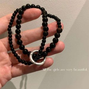 Geomancy -accessoire De nieuwe Chinese stijl is als een vis in water, met Koi Safety Buckle en Double Loop Obsidian Agate armband.Antieke armband