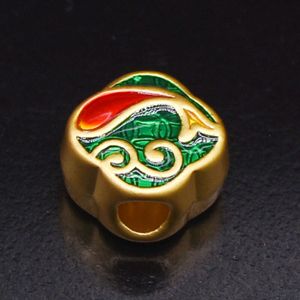 accessoire géomancy yujin 2023 Nouveau bracelet en verre alliage d'alliage huile de gueule grand trou koi perles dispersées poisson rouge accessoires de perles séparées