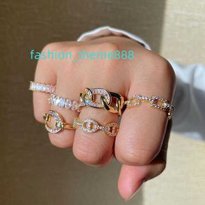 Geometrische 18K gouden steen verharde stapelbare eeuwigheid bruiloft diamanten ring opening verstelbare Cubic Zirconia glanzende CZ ringbanden