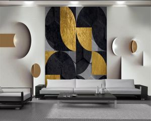 Classique géométrique 3d papier peint salon chambre cuisine décor à la maison peinture murale revêtement mural HD soie antisalissure fonds d'écran