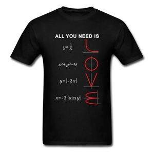 Équation de l'algèbre géométrique Graphique Tshirts et vous avez besoin est de l'amour des sciences mathématiques Black Fashion Teeshirt Plus Size New T-shirt 210410 3K7Y