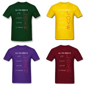 Geometrische algebra -vergelijkingsgrafiek T -shirts a ll You Need Is Love Math Science Probleem Black Teeshirt Plus Size T -shirt 210714Sir