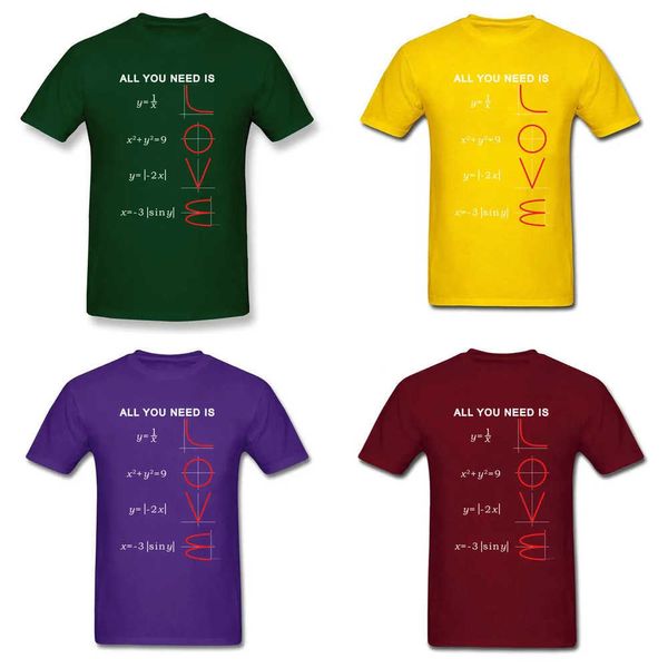 Équation de l'algèbre géométrique Tshirts Graphique et vous avez besoin est de l'amour du problème de sciences mathématiques Black Teeshirt Plus taille T-shirt 210714Sir