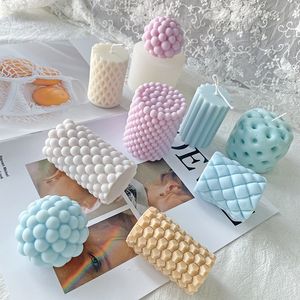 Stampo per candele cilindriche geometriche in silicone fai da te fatto a mano torta di sapone atmosfera resina epossidica W220411