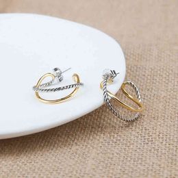 Geometrische ontwerper oorbel charme hoepel mode-sieraden oorbellen voor vrouwen patroon 18K gouden klassieke sieraden verjaardagsfeestje cadeau