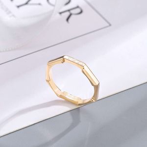 Geometrische diamanten titanium stalen ring voor dames Instagram niche persoonlijkheid coole stijl sieraden trendy ring