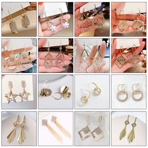 Boucles d'oreilles géométriques pour femmes nouveau rond carré charme boucles d'oreilles fête bijoux cadeau doré mode tendance boucles d'oreilles