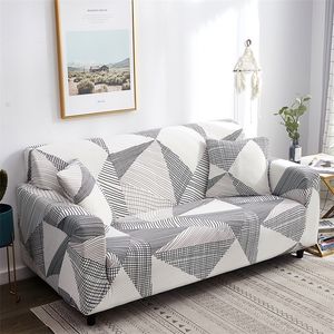 Geometrische Elastische Sofa Cover voor Woonkamer Moderne Sectional Hoek Sofa Slipcover Couch Cover Chair Protector Christmas Decor LJ201216