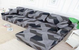 Cubiertas de sofá elástica geométrica para sala de estar universal Allinclusive Slipbovers Slip Couch Couch Cover Cover 1234 Seter1266828