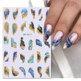 Geometric Lines Nails Stickers Laser Gold Bronzing Slider Design Abstract Fun Spring And Winter Nail Foils Decoration