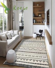 Alfombras geométricas de arte moderno para sala de estar, alfombra nórdica para dormitorio, manta para cabecera, alfombra grande y suave para estudio Teppich, Floor4828668