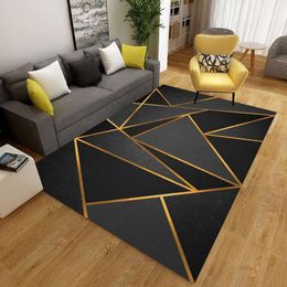 Geometrisch bedrukt tapijt in de woonkamer antislip wasbare grote tapijten slaapkamer nachtkastje sofa vloermat decor soft area carpets1