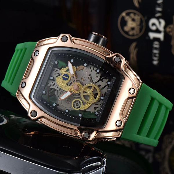 Montre à Quartz pour hommes, prisme géométrique, clou de saule, bracelet en Silicone, lueur, étanche, calendrier, mode Business, montres à Quartz pour hommes