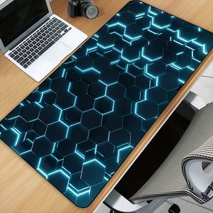 Géométrique solide abstrait Art HD motif tapis de souris Gamer accessoire chaud grands tapis de bureau ordinateur serrure bord clavier tapis antidérapant