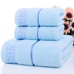 Ensemble de serviettes géométriques confortable 100% coton bain épais coton douche salle de bain maison Spa visage serviette serviettes pour adultes Handtuch