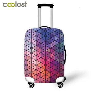 Housse de sac de voyage géométrique, valise Patchwork, protection en forme de Triangle, accessoires portables, 240105