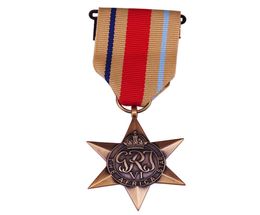 Ruban de médaille en laiton George VI, l'étoile d'afrique, collection de récompenses militaires du Commonwealth britannique de la seconde guerre mondiale, 8059481