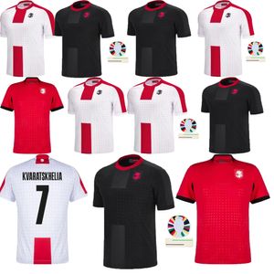 Georgia Cómoda camiseta de fútbol GHAKVETADZE Nueva selección nacional de Georgia 24 25 Conjunto de kit de fútbol para hombres Local Rojo Visitante Uniforme blanco KVARATSKHELIA66