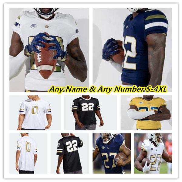 Georgia Tech GT College Football Jerseys Jeff Sims Dontae Smith Hassan Hall Dylan McDuffie Nate McCollum Malachi Carter Malik Rutherford E.J.Jenkins ayinde