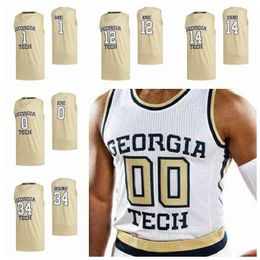 Georgia Tech Gele Jassen Jersey 10 Jose Alvarado Jersey James Banks 1 Coleman Boyd 13 Niko Broadway Zeldzame Basketbal Jerseys Custom