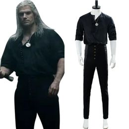 Geralt van Rivia Cosplay Kostuum Ketting Vrijetijdskleding Outfit Volledige Set210L