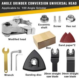 Gereedschap Conversion de meuleuse d'angle adaptateur de tête universel pour meuleuse d'angle de type 100 Kit d'outils oscillants de polissage lames de scie à bois en métal