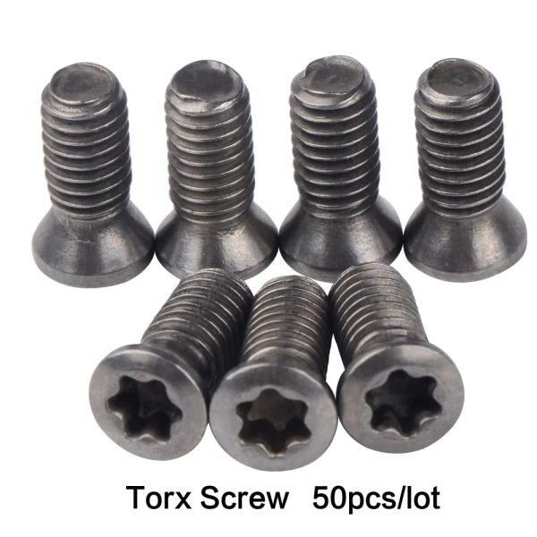 Gereedschapshouder 50 unids/lote M1.8 M2 M2.5 M3 M3.5 M4 M5 M6 Tornillo Torx para insertos de torneado de carburo CNC herramienta de torno accesorio aleación de acero 12.9